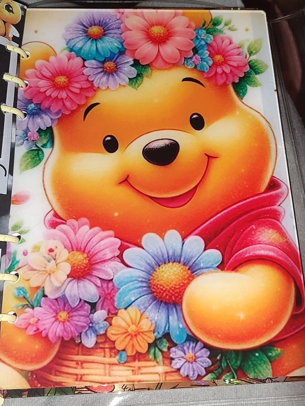 New! A5 Winnie The Pooh Acrylic Shaker Notebook With Paper